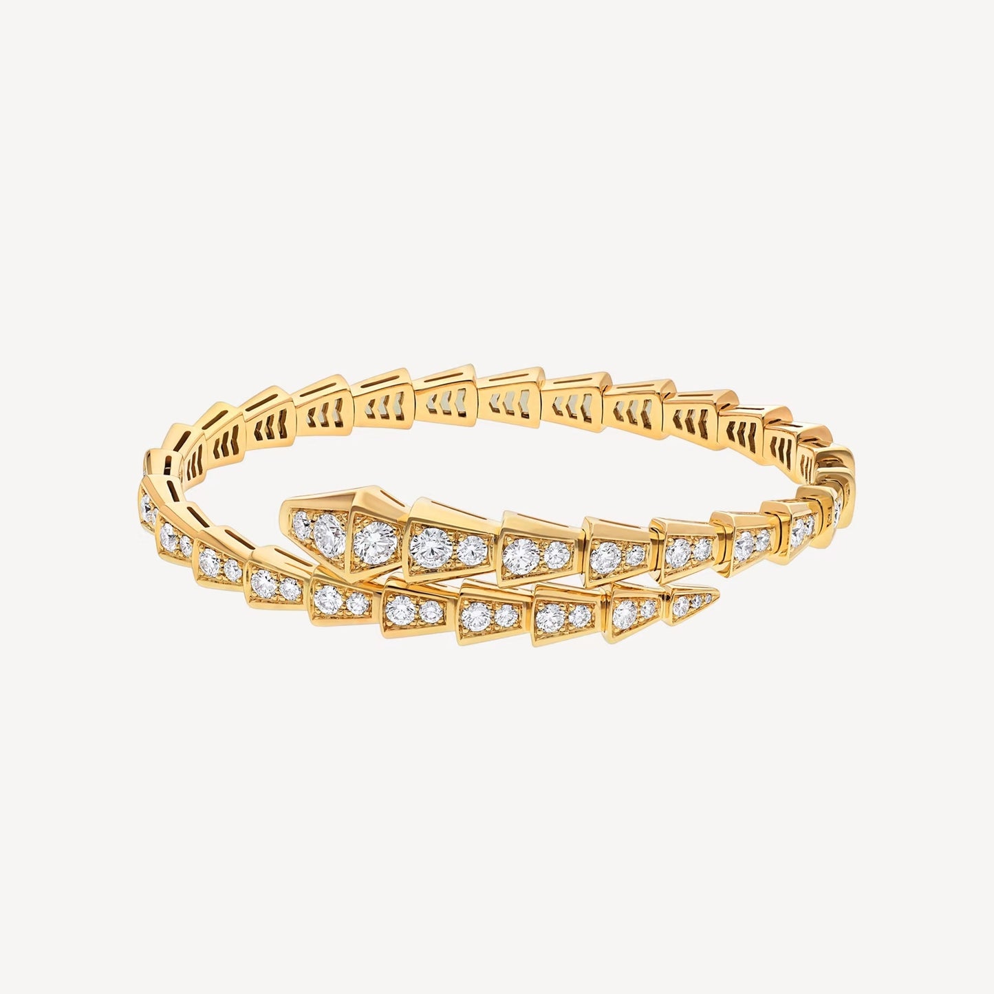 Serpenti Bracelet – 18k Yellow Gold Plated, Cubic Zircon Paved