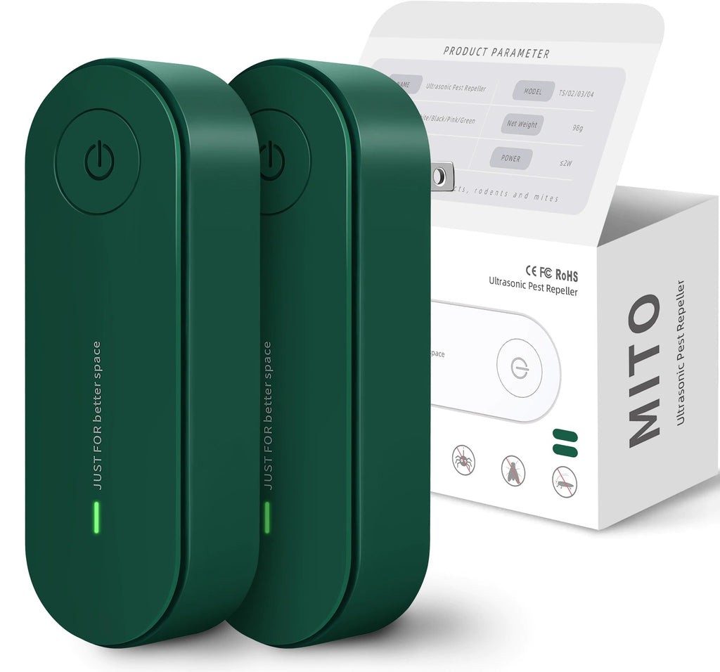 Ultrasonic Pest Repeller Plug-In – Pack of 2 Indoor Mosquito & Insect Repellent Devices