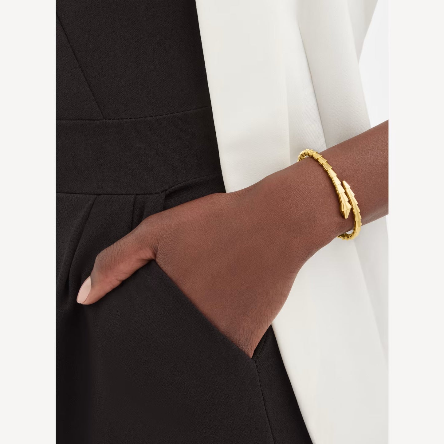 Serpenti Bracelet – 18k Yellow Gold Plated, Elegant Snake Design