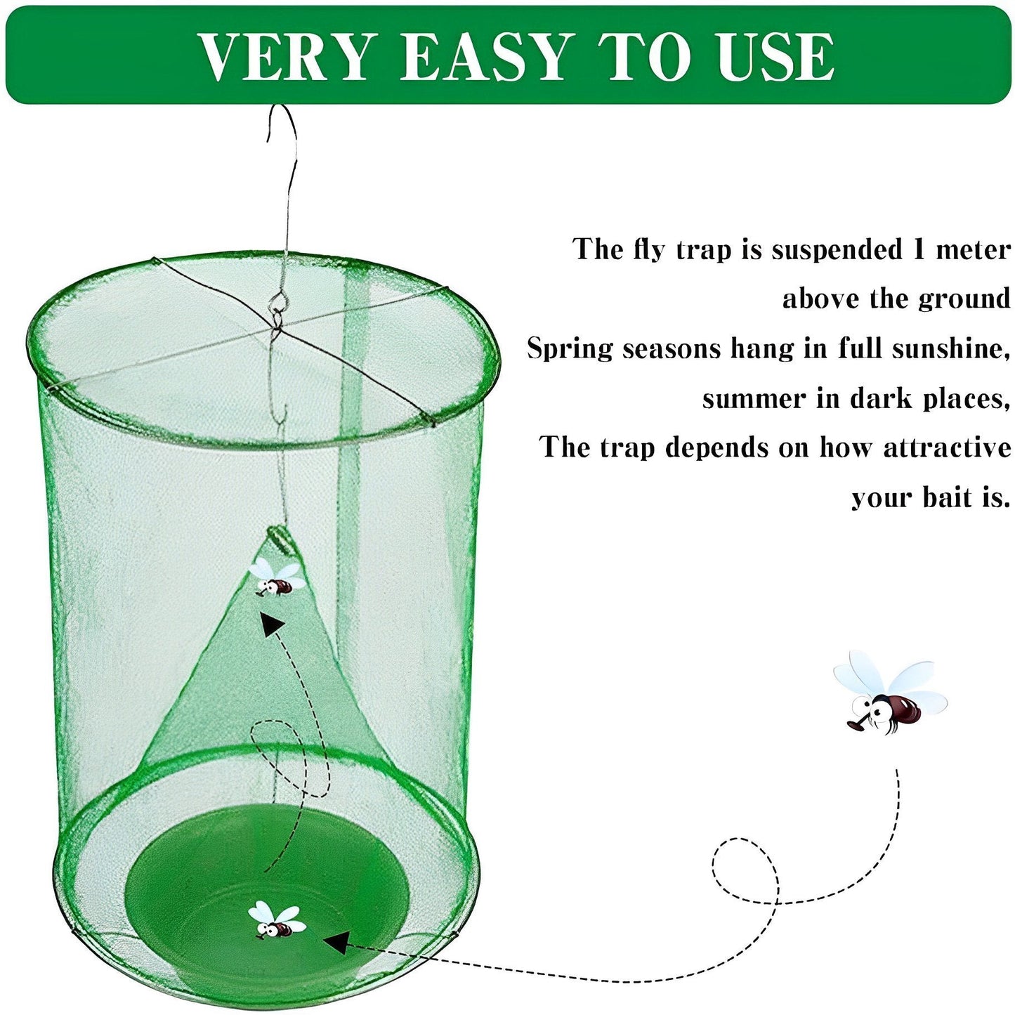 Reusable Stable Fly Trap – Outdoor Ranch & Barn Insect Catcher