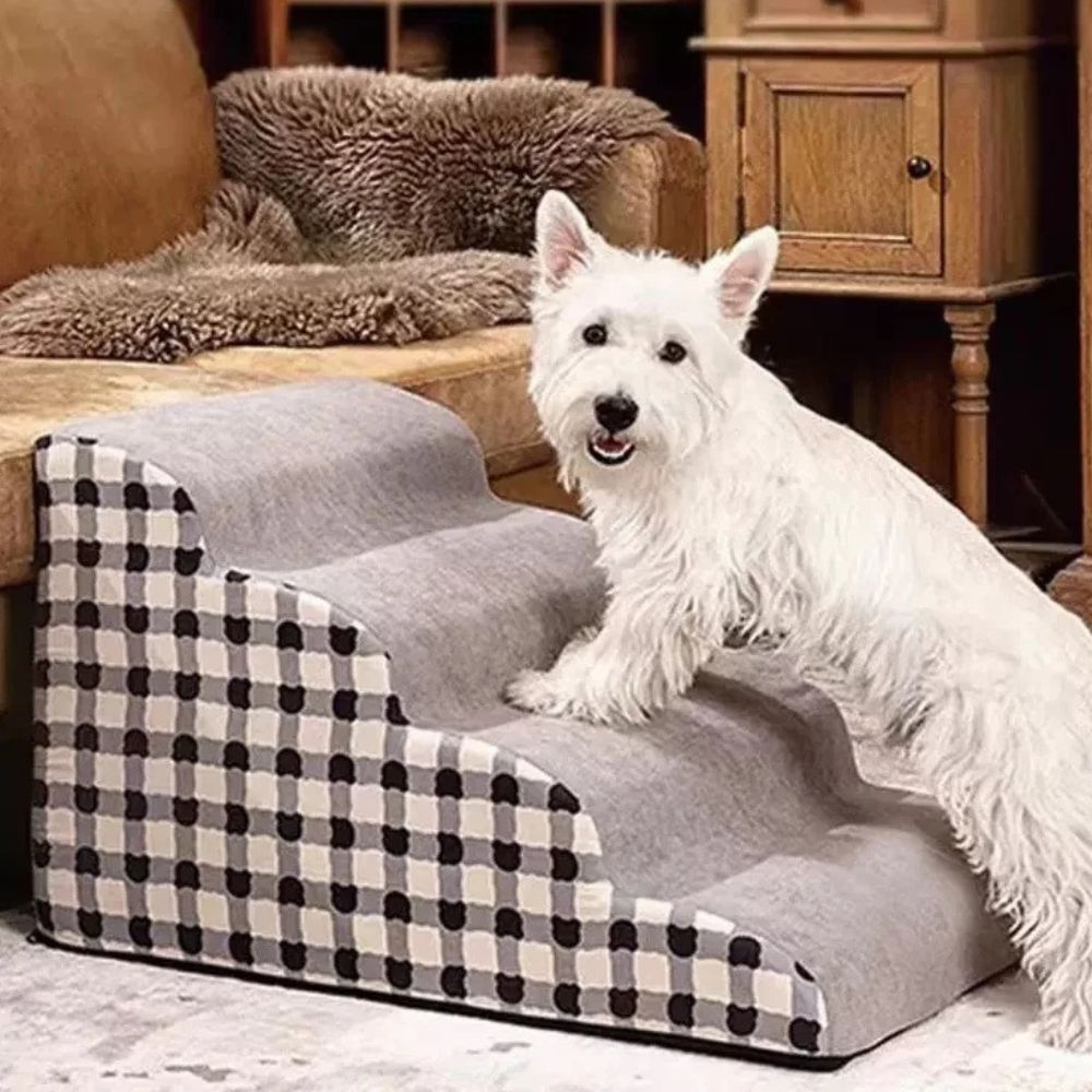 Memory Foam Small Dog Stairs Steps for Bed or Sofa