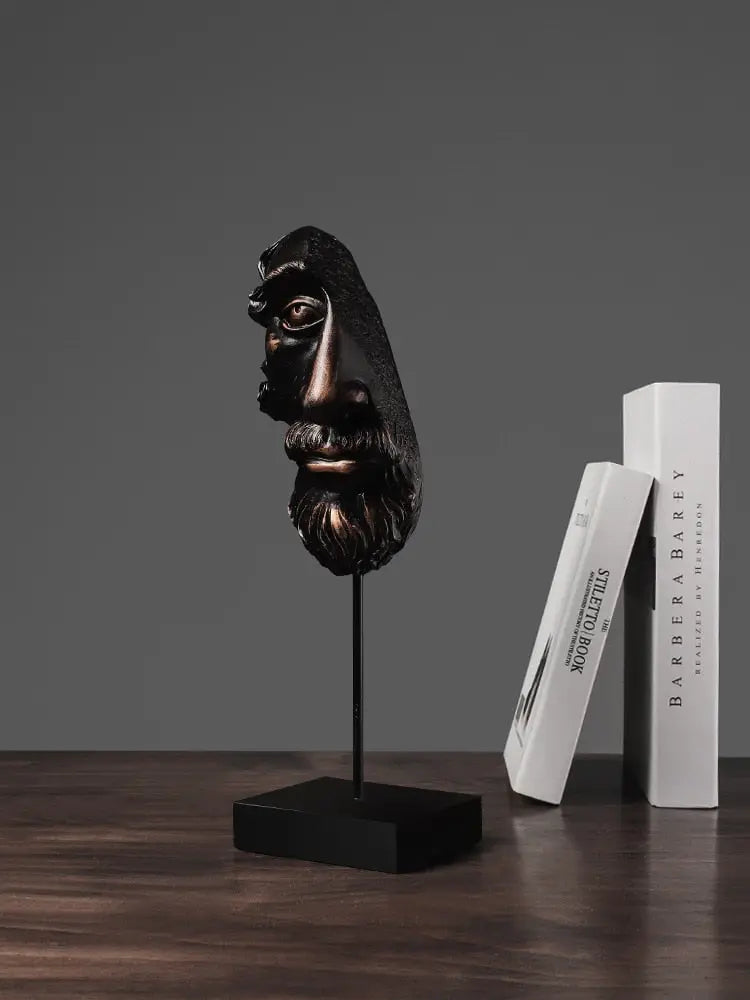 Escultura de Rostro Retro Americano