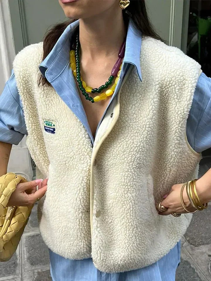 Strukturierte Weste für Lagenlooks