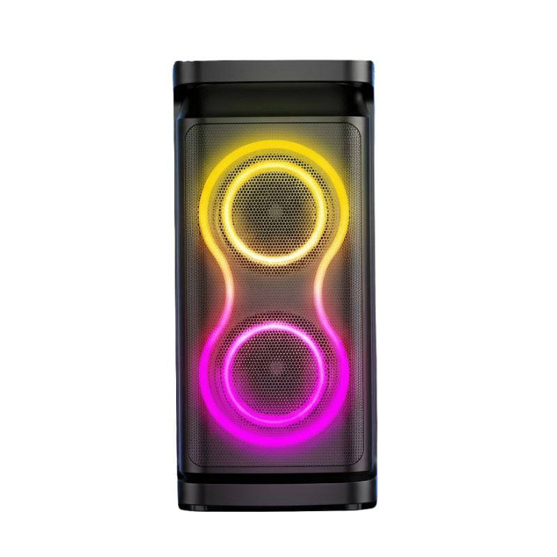 Altavoz portátil para fiestas con sonido fuerte y entrada para micrófono