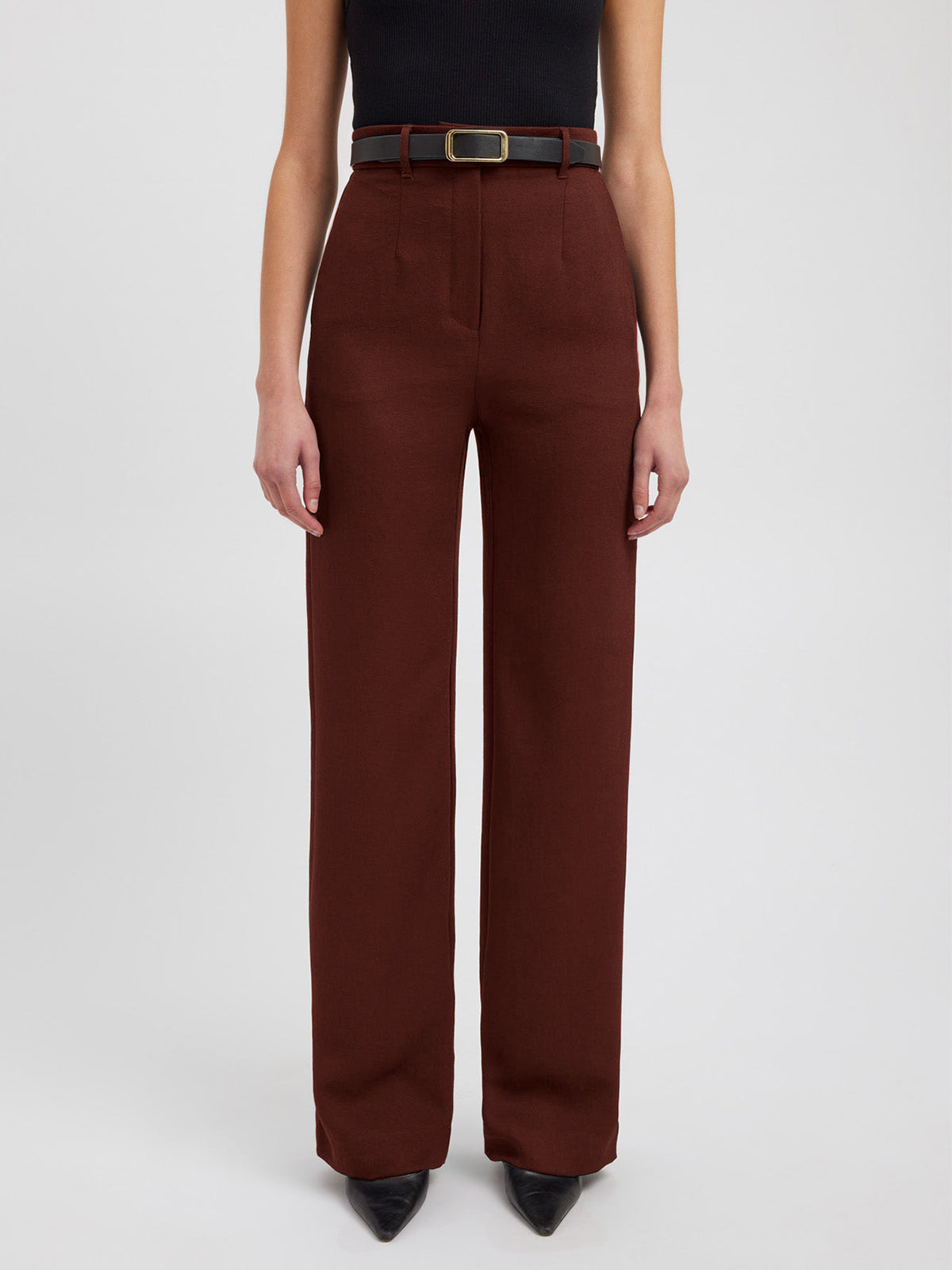 Business casual rechte broek met zakken
