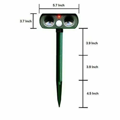 Infrared Motion Activated Solar Animal Repeller / Deterrent for Garden Protection