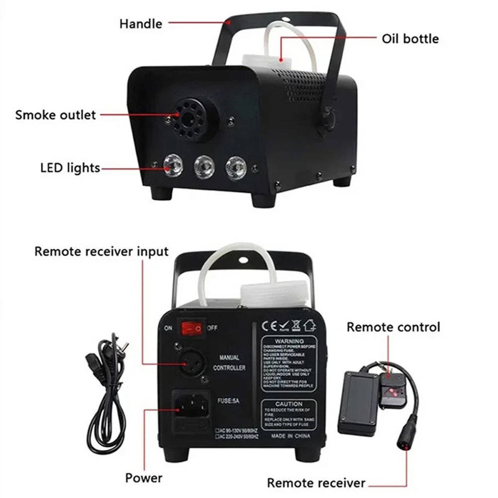 Smoke Machine W/ 13 Colorful LED Lights Effect