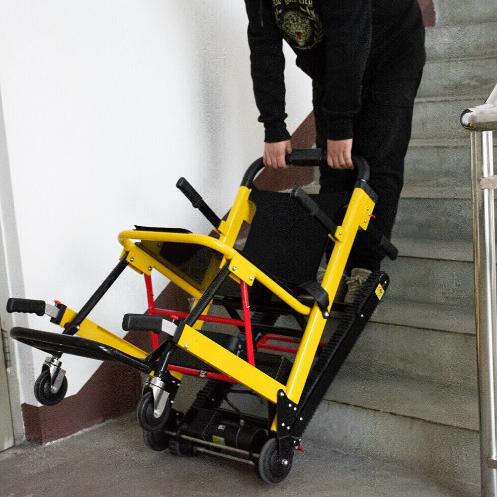 Motorized portable elderly stair climbing lift wheelchair