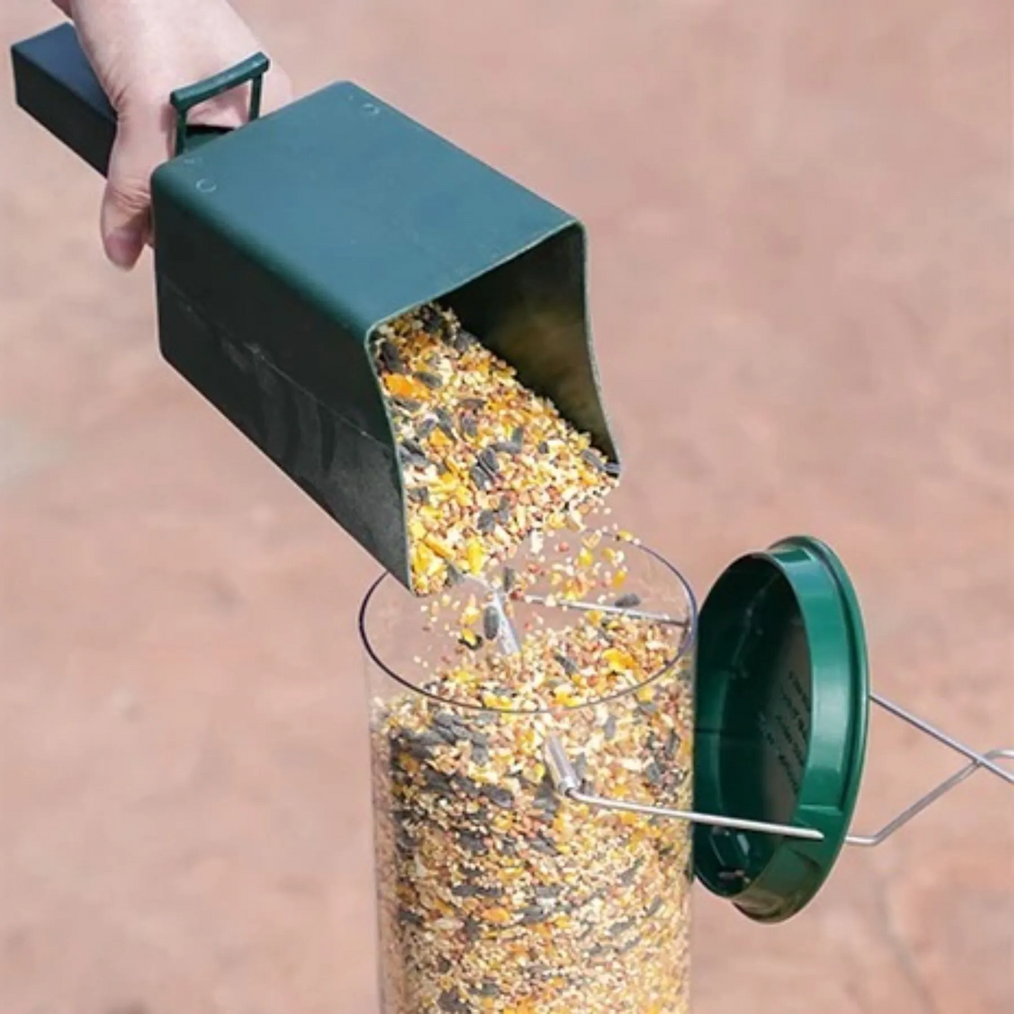Squirrel-Proof Bird Feeder – Large Bird Friendly with Spinning Squirrel Repellent Action