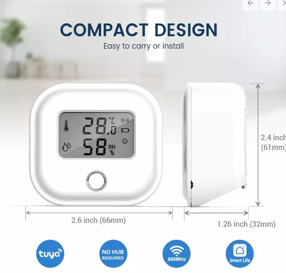 Smart Wifi temperatur- og fuktighetsmåler