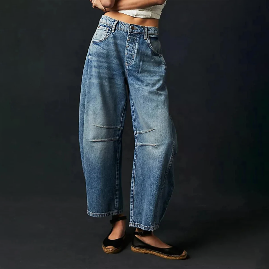 Vintage wijde jeans voor dames