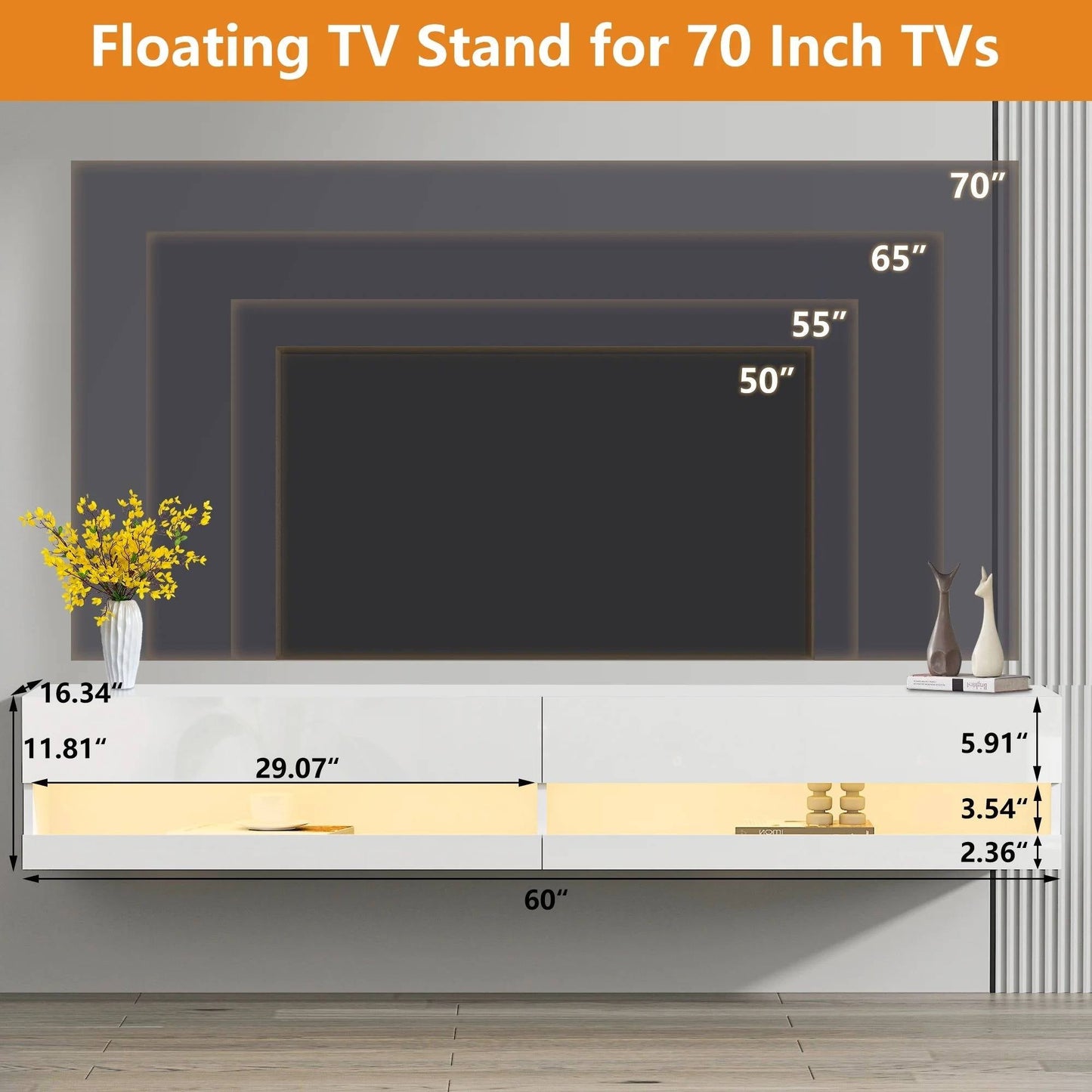 Soporte flotante para TV