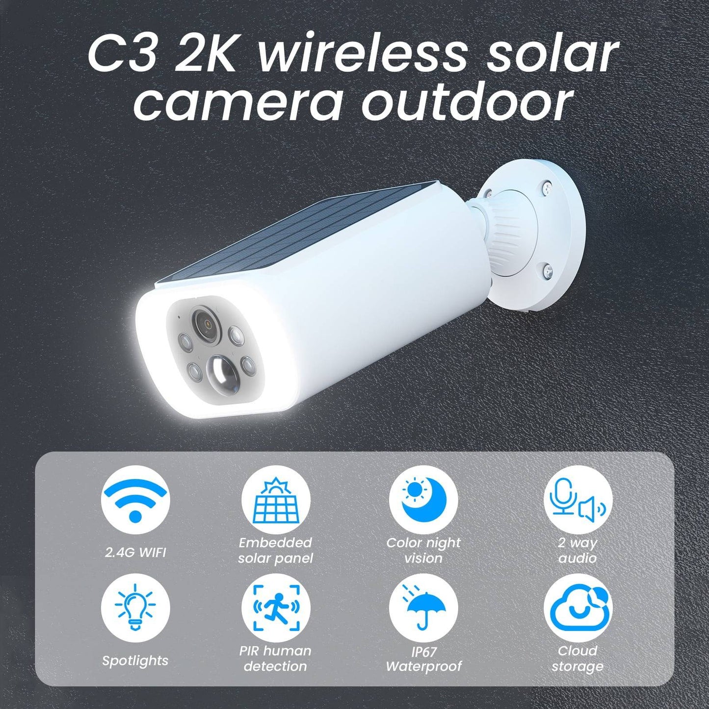 Outdoor Solar Security Cameras – Wireless Design with Motion Sensor & Night Vision
