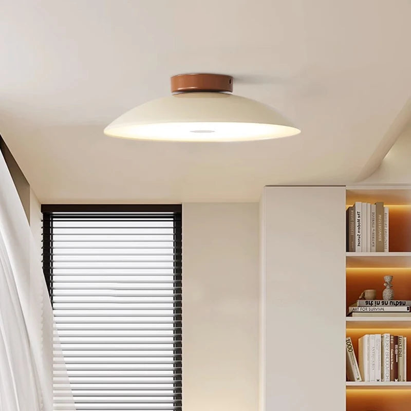 Contemporary Metal Semi-Flush Mount LED Ceiling Light