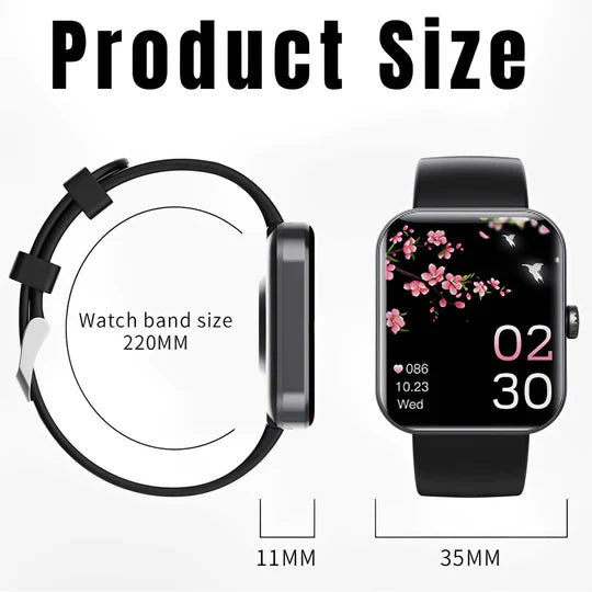 Blood Glucose Monitoring Smartwatch – Non-Invasive Smart Watch with Heart Rate, Sleep & Fitness Tracking