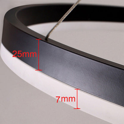 Modern Pendant Light Tir-Circle Black/Gold/Coffee Metal