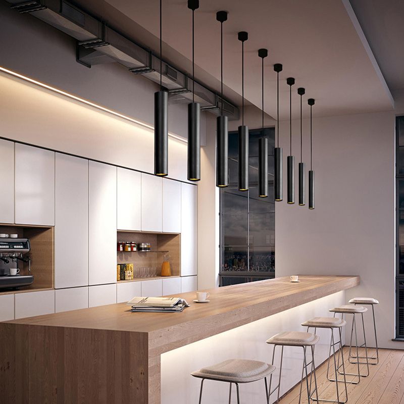 Cylinder Shape Linear Pendant Light