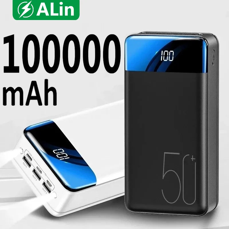 100000mAh Power Bank – Ultra Fast Charging External Battery for Phones, Tablets & Laptops