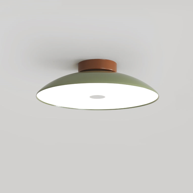 Contemporary Metal Semi-Flush Mount LED Ceiling Light