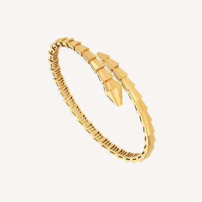 Serpenti Bracelet – 18k Yellow Gold Plated, Elegant Snake Design