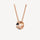 Serpenti Necklace, 925 Silver, 18K Rose Gold Plated, Black Onyx