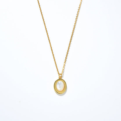 Natural Moonstone Necklace, 925 Silver, 18K Gold Plated