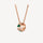 Serpenti Necklace, 925 Silver, 18K Rose Gold Plated, Green Agate