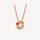 Serpenti Necklace, 925 Silver, 18K Rose Gold Plated, Red Agate