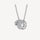 Serpenti Necklace, 925 Silver, 18K White Gold Plated, Cubic Zircon Pave