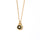 Moon & Stars Necklace, 925 Silver, 18K Gold Plated, Black Onyx