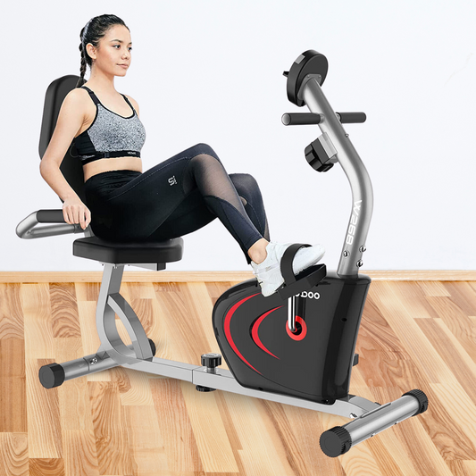 Indoor Recumbent Exercise Bike – Electric Home Gym Fitness Stationary Cycle