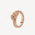 Serpenti Ring, 18K Rose Gold Plated with Cubic Zirconia Pavé