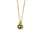 Moon & Stars Necklace, 925 Silver, 18K Gold Plated, Green Malachite