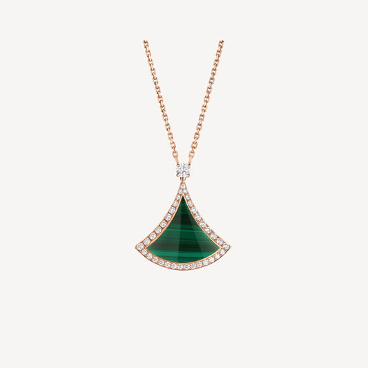 Divas’ Dream Necklace, 925 Silver, Green Agate