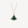 Divas’ Dream Necklace, 925 Silver, Green Agate