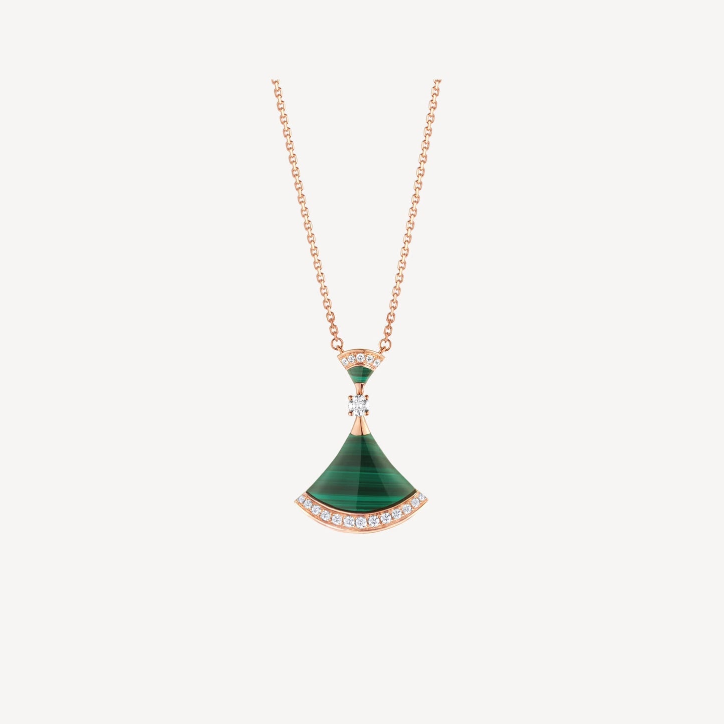 Divas’ Dream Necklace, 925 Silver, 18K Gold Plated, Green Agate