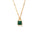 Malachite Lock Head Necklace, 925 Silver, 18K Gold Plated