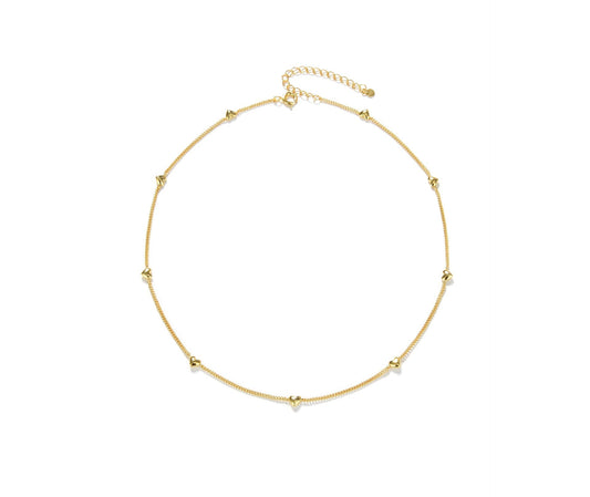 Heart Necklace, 925 Silver, 18K Gold Plated, 9 Motifs