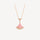Divas’ Dream Necklace, 925 Silver, 18K Gold Plated, Pink Agate