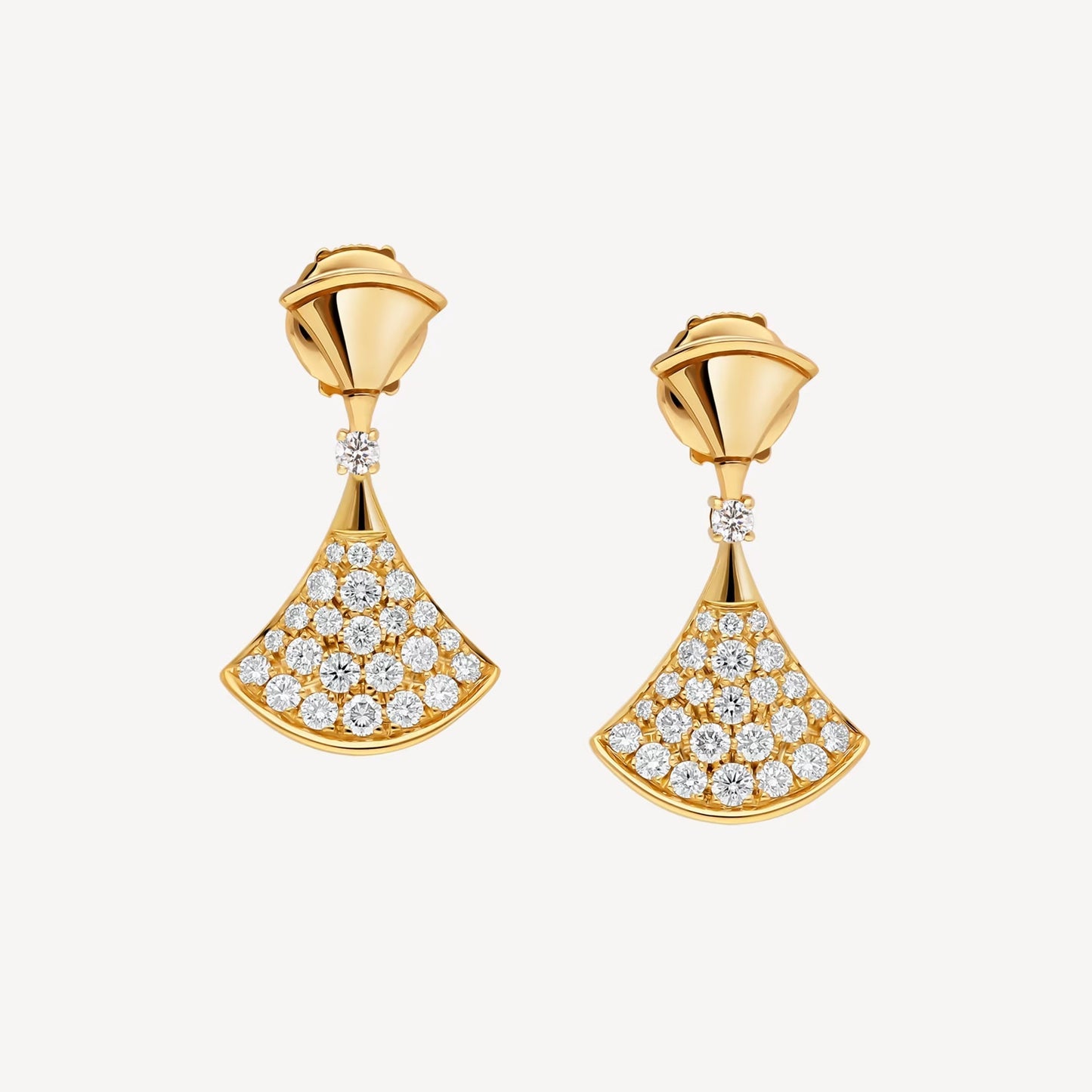 Divas’ Dream Earrings – 925 Silver, 18k Yellow Gold Plated with Cubic Zirconia