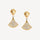 Divas’ Dream Earrings – 925 Silver, 18k Yellow Gold Plated with Cubic Zirconia