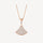 Divas’ Dream Necklace, 925 Silver, 18K Rose Gold Plated, Cubic Zircon Pave