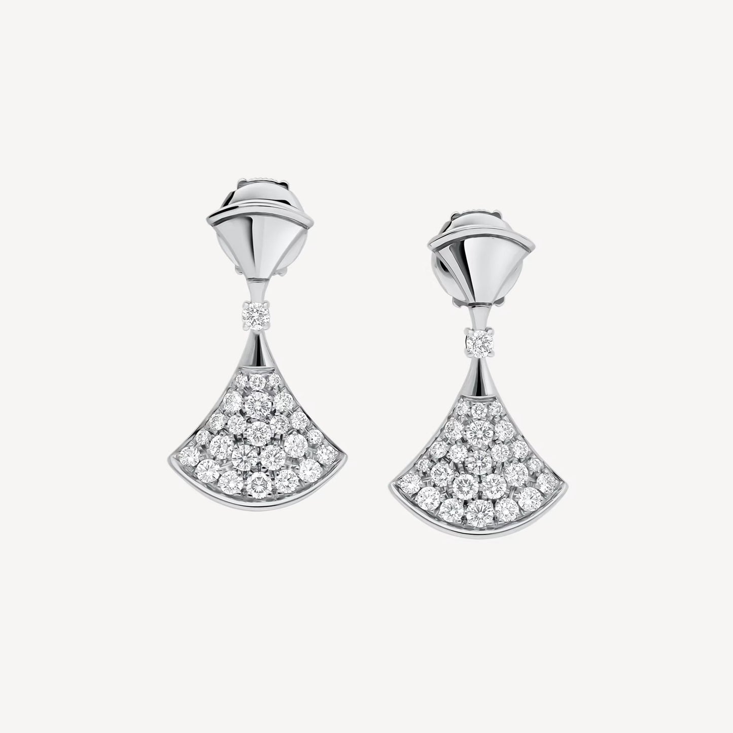 Divas’ Dream Earrings – 925 Silver, 18k White Gold Plated with Cubic Zirconia