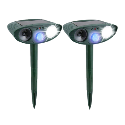 Solar Powered Ultrasonic Rabbit Repeller – Humane Garden Protection with Flashing Light