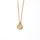 Moon & Stars Necklace, 925 Silver, 18K Gold Plated, White Mother-of-Pearl
