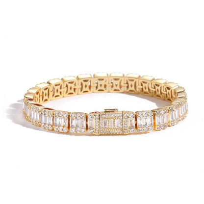 Baguette Tennis Bracelet – Yellow Gold, 8mm