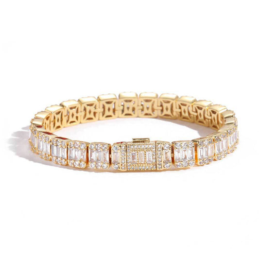 Baguette Tennis Bracelet – Yellow Gold, 8mm