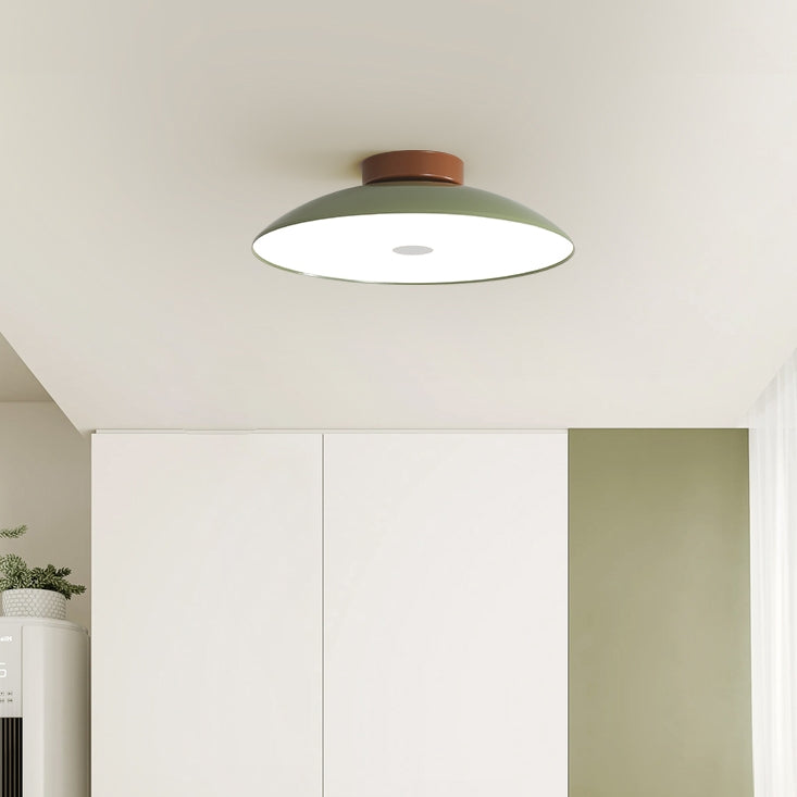Contemporary Metal Semi-Flush Mount LED Ceiling Light