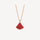Divas’ Dream Necklace, 925 Silver, 18K Rose Gold Plated, Red Agate