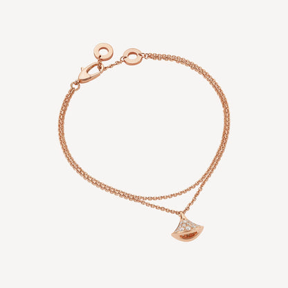 Pulsera Divas' Dream – Plata 925, Baño de Oro Rosa de 18k, Pavé de Circonitas